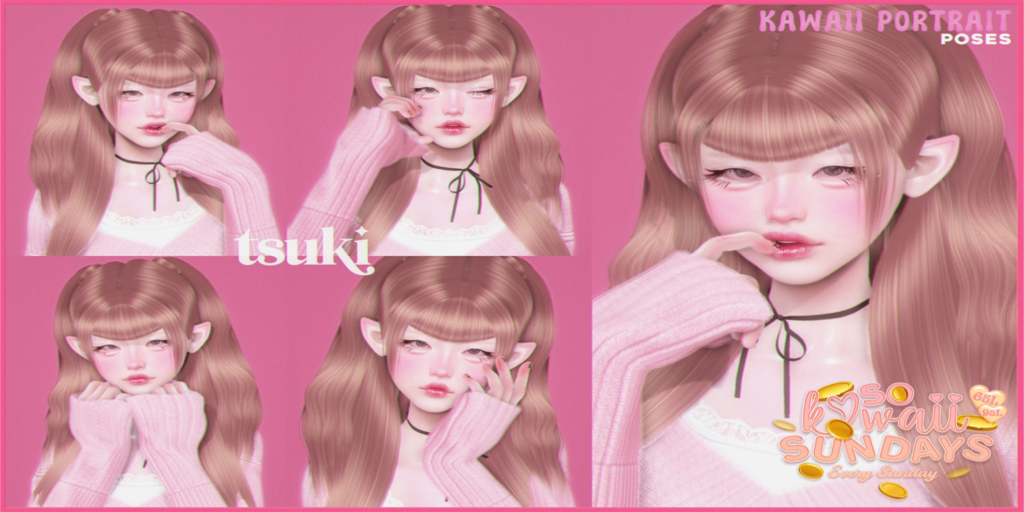 Kawaii Portrait Poses	&lt;a href=&quot;https://maps.secondlife.com/secondlife/Dream%20Lake/127/125/184&quot;&gt;Teleport&lt;/a&gt;