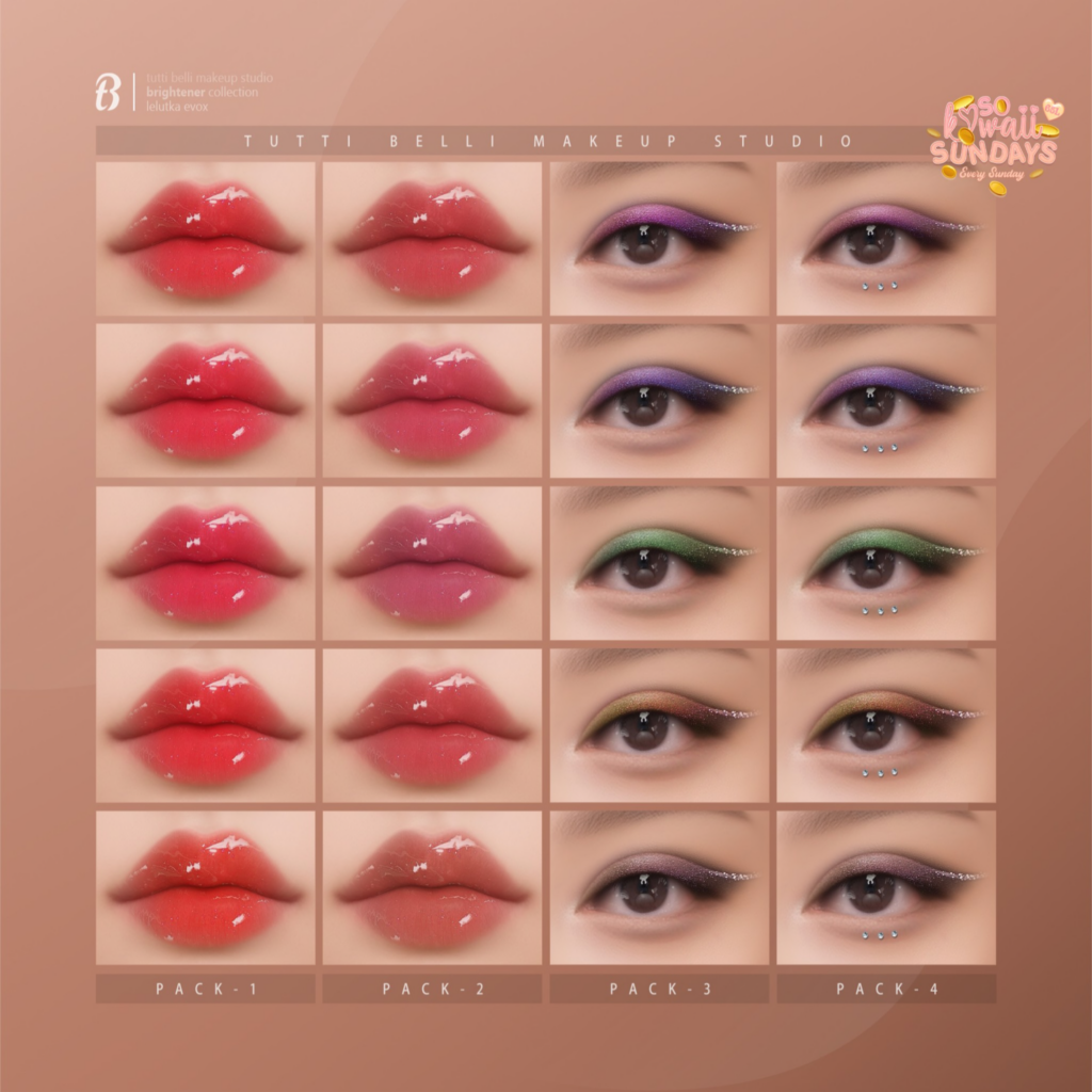 Brightener Collection Cosmetics - EvoX	&lt;a href=&quot;http://maps.secondlife.com/secondlife/Malkine/110/166/29&quot;&gt;Teleport&lt;/a&gt;