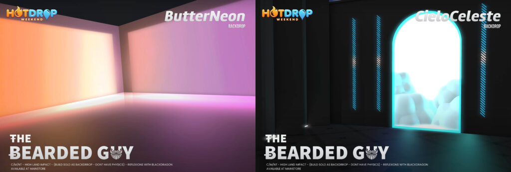 Butter Neon &amp; Cielo Celeste Backdrops