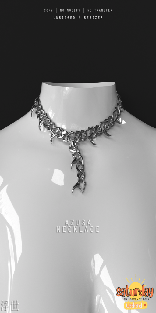 Azusa Necklace	&lt;a href=&quot;https://maps.secondlife.com/secondlife/Stellar/32/213/501&quot;&gt;Teleport&lt;/a&gt;