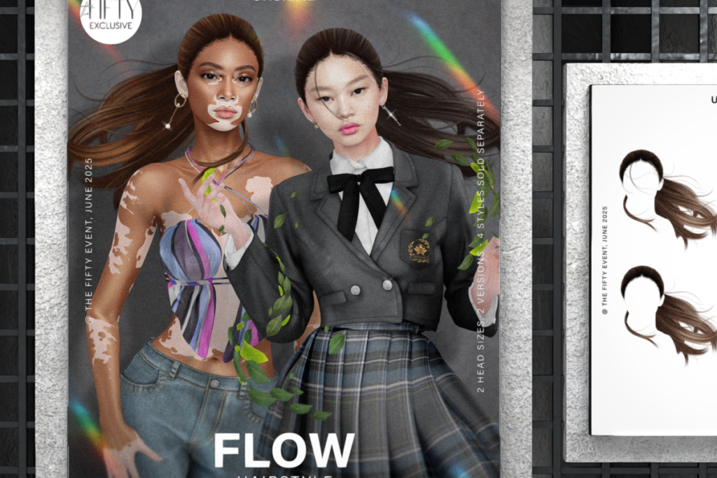 Flow Hairstyle, L$199-L$399 each/L$589 FP