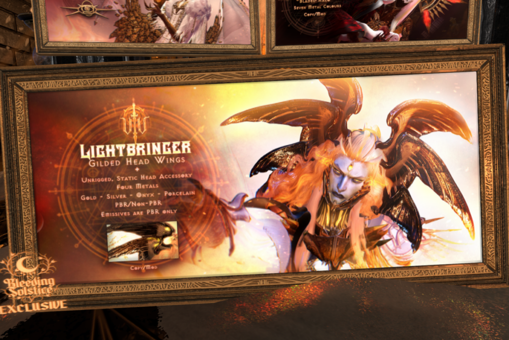 Lightbringer Gilded Head Wings, L$300
