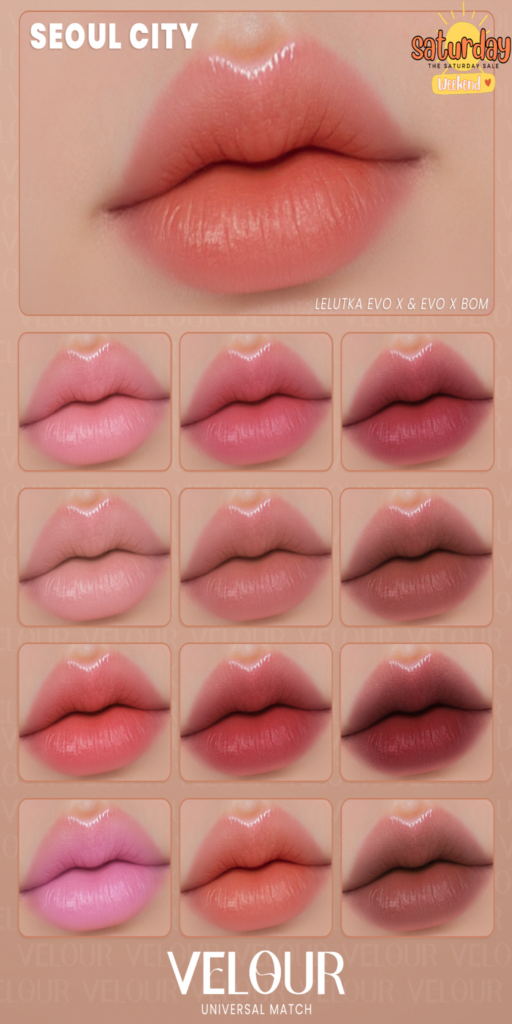 Seoul City Faded Lipstick - EvoX	&lt;a href=&quot;http://maps.secondlife.com/secondlife/VELOUR/93/115/83&quot;&gt;Teleport&lt;/a&gt;