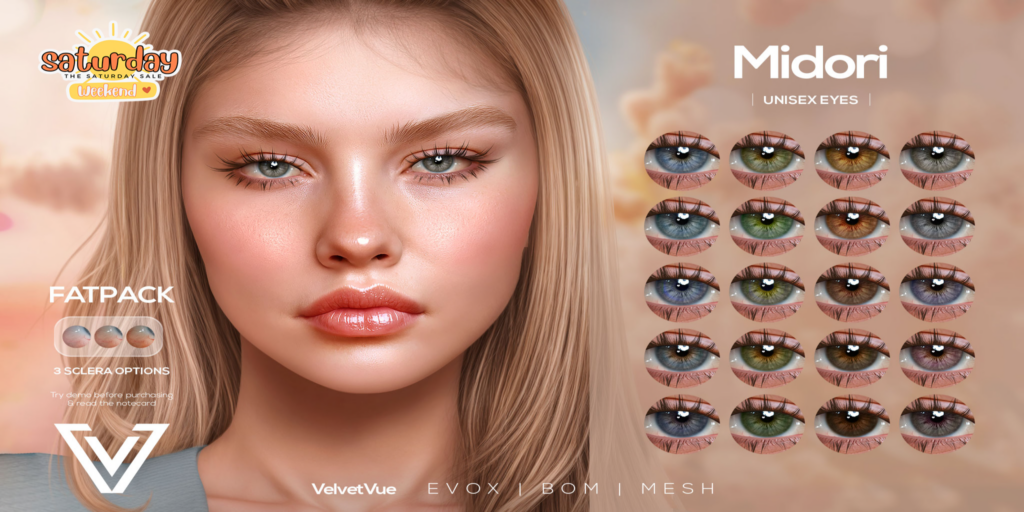 Midori Eyes - BOM/EvoX/Mesh	&lt;a href=&quot;http://maps.secondlife.com/secondlife/Oasis%20Paradise/171/52/702&quot;&gt;Teleport&lt;/a&gt;