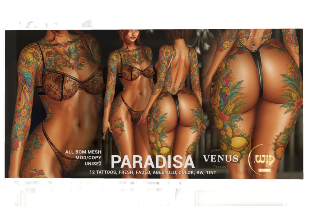 Paradisa Tattoos - BOM, L$800