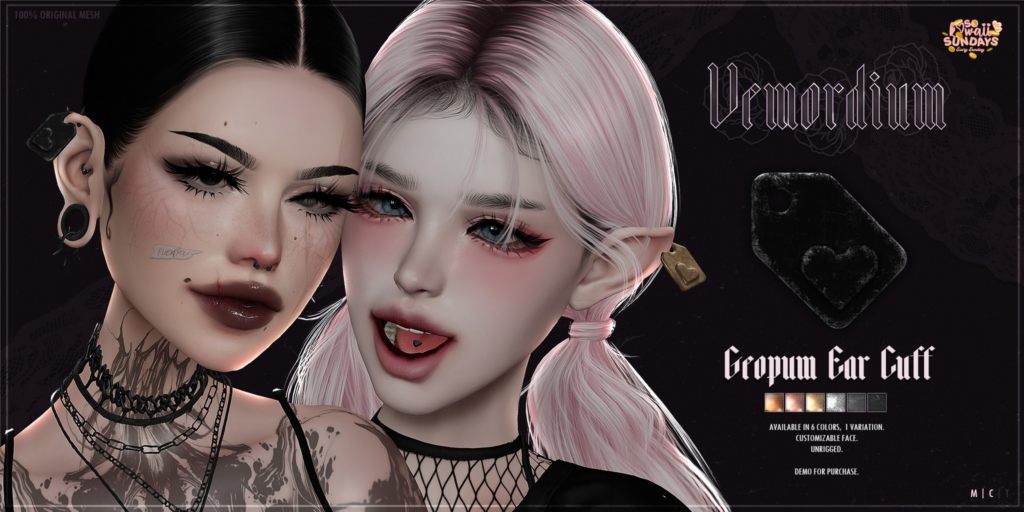 Geopum Ear Cuff 	&lt;a href=&quot;http://maps.secondlife.com/secondlife/Lavender/80/121/4001&quot;&gt;Teleport&lt;/a&gt;