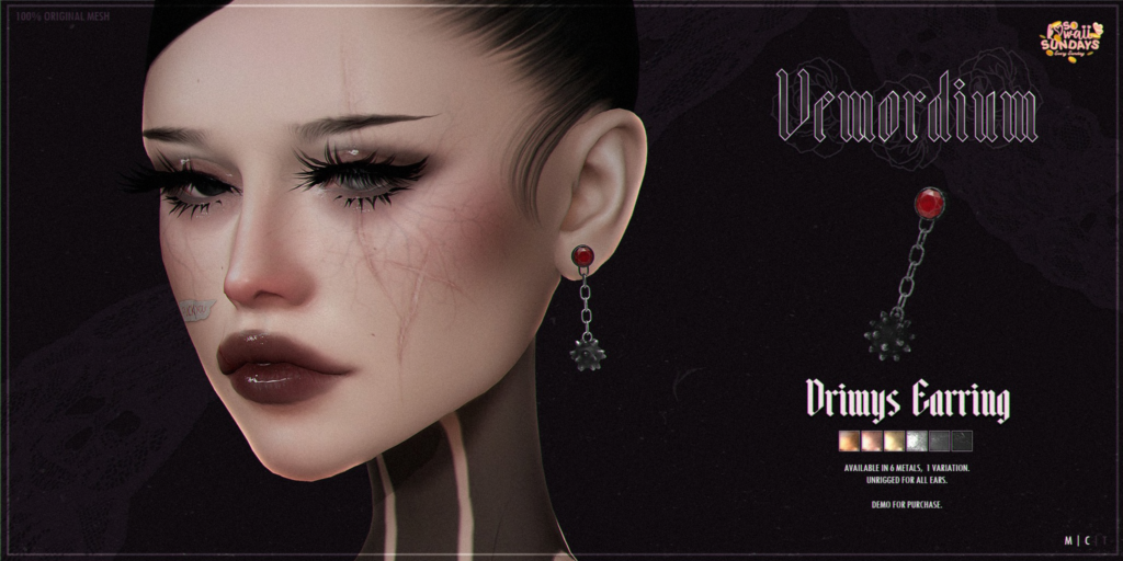 Drimys Earring	&lt;a href=&quot;http://maps.secondlife.com/secondlife/Lavender/85/111/4001&quot;&gt;Teleport&lt;/a&gt;
