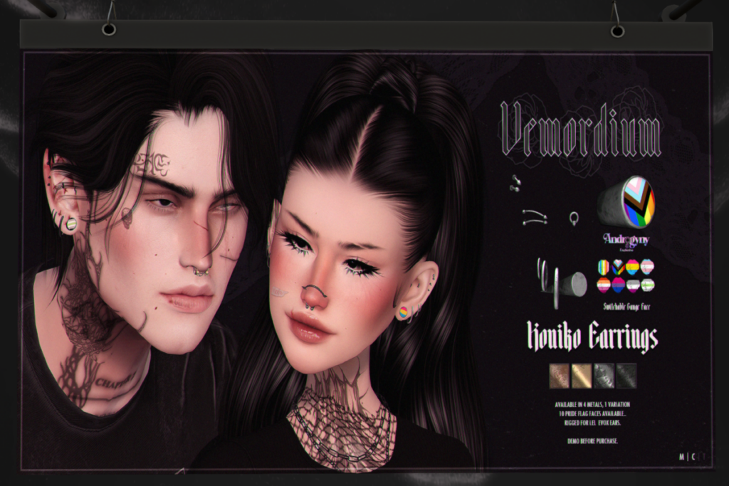 Koniko Earrings - EvoX, L$250 each