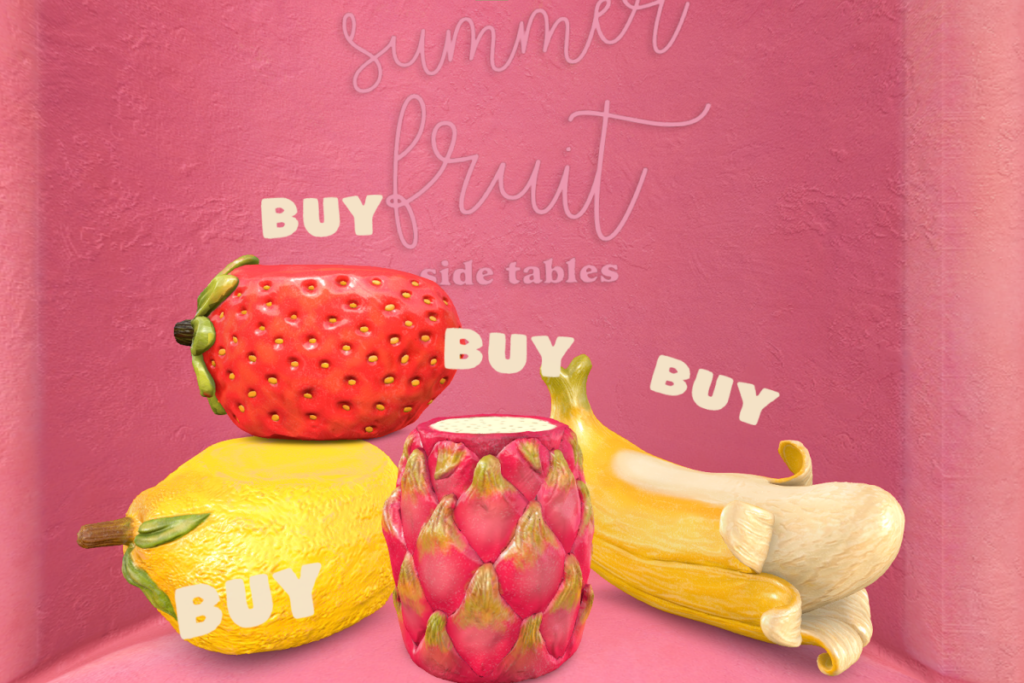 Summer Fruit Side Tables, L$100 each