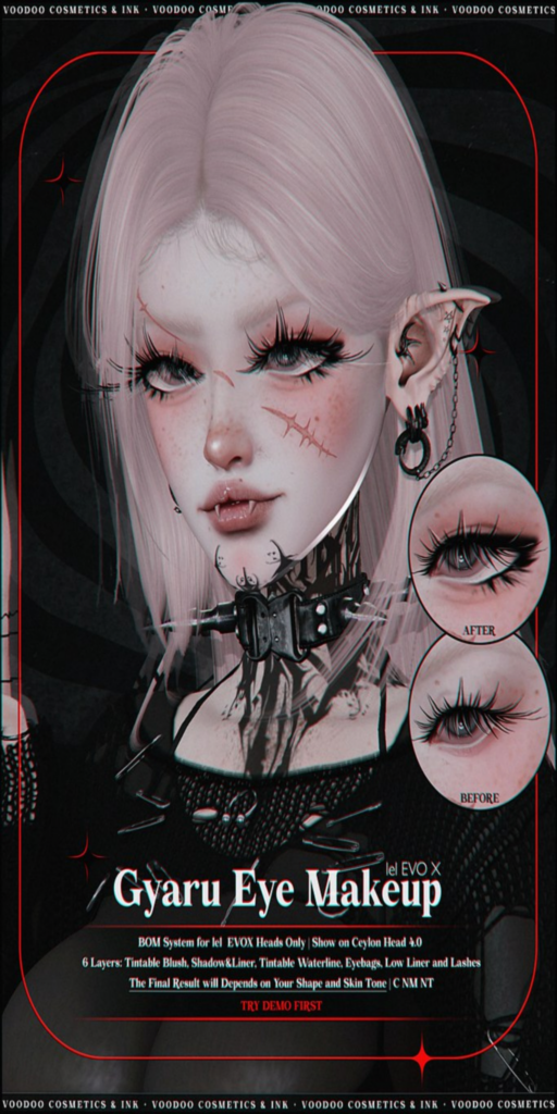 Gyaru Eye Makeup - EvoX	&lt;a href=&quot;http://maps.secondlife.com/secondlife/The%20Conjuring/131/161/3004&quot;&gt;Teleport&lt;/a&gt;