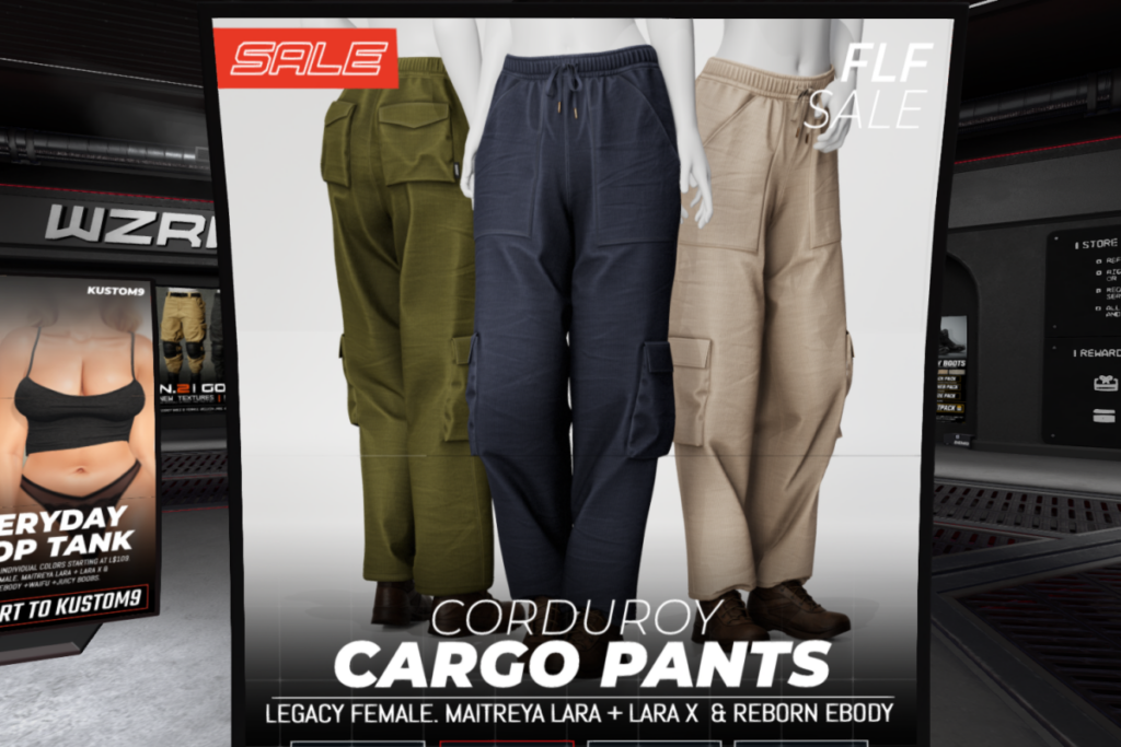 Curduroy Cargo Pants - Legacy/Maitreya/Reborn/+mods	&lt;a href=&quot;http://maps.secondlife.com/secondlife/Classified/167/192/1002&quot; target=&quot;_blank&quot;&gt;Teleport&lt;/a&gt;