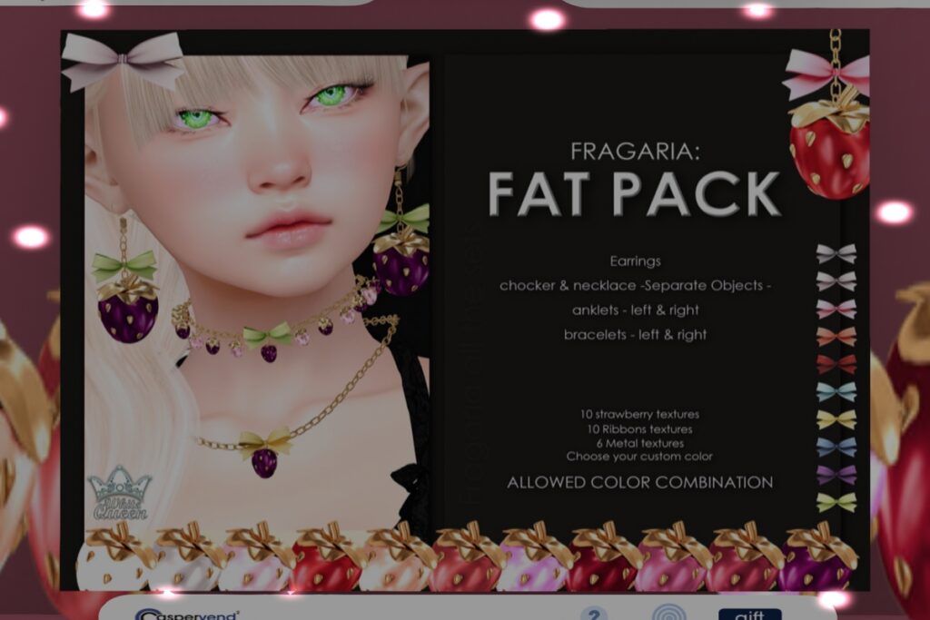 Fragraria Accessories, L$200-L$300 each/L$800 FP