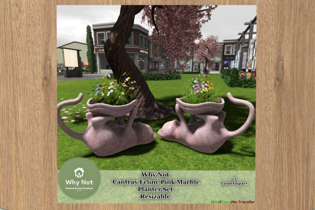 Cantray Feline Planter Decor Set, L$132 FP
