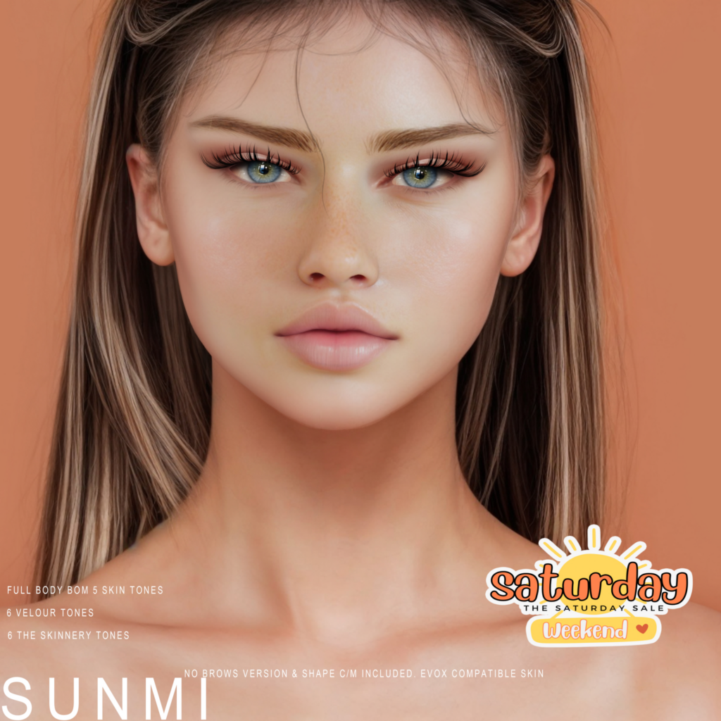 Sunmi Skin - EvoX	&lt;a href=&quot;http://maps.secondlife.com/secondlife/Vintage%20Romance/125/114/1588&quot;&gt;Teleport&lt;/a&gt;