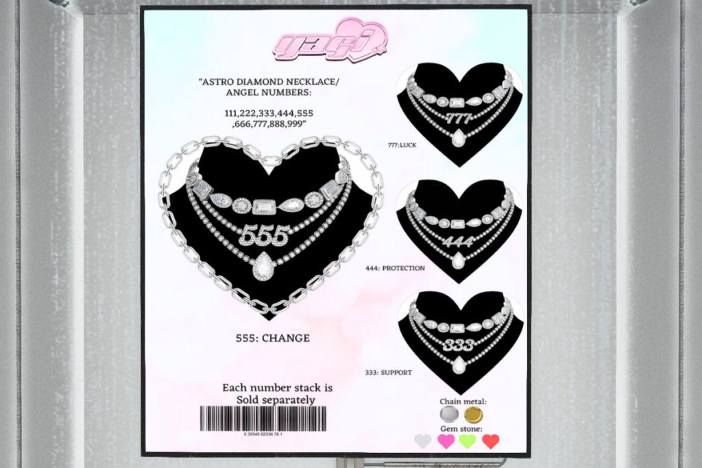 Astro Diamond Necklaces/Angel Numbers, L$799 each