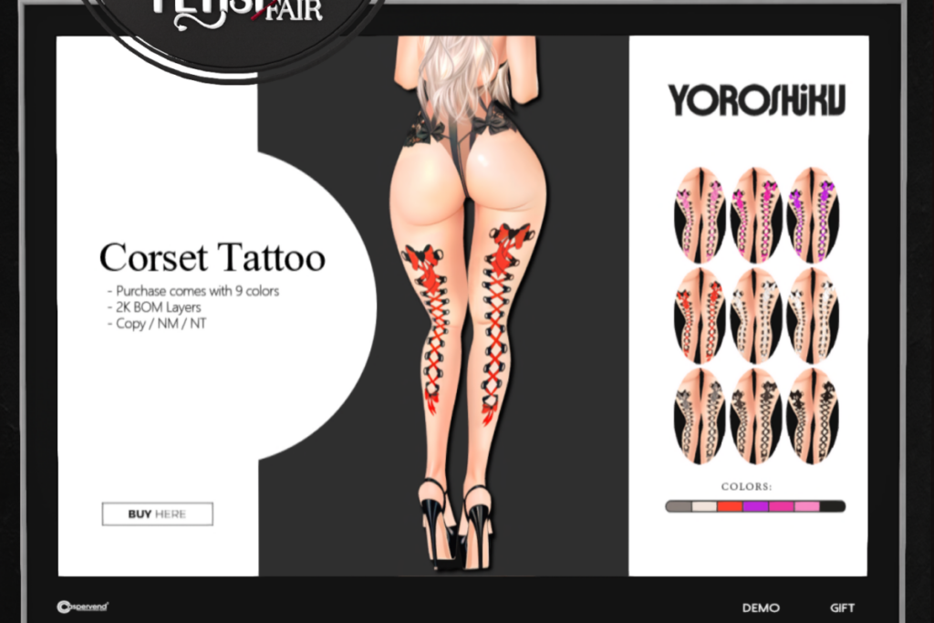 Corset Tattoo - BOM, L$249