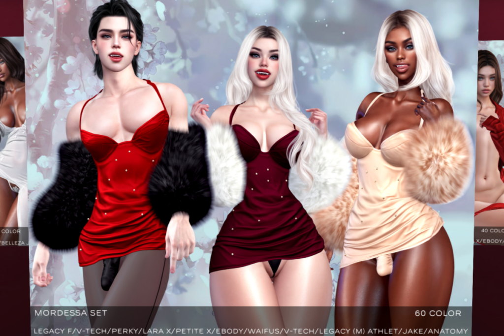 Mordessa Dress - Anatomy/Jake/Legacy F+M/MaitreyaX/Reborn/+mods, L$399 Mini pack/L$1099 FP