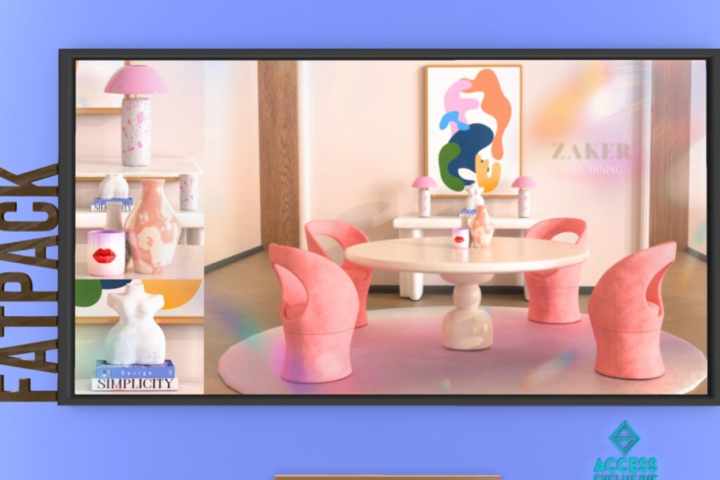 Mimi Dining Room Decor Set, L$149-L$349 each/L$1289 FP