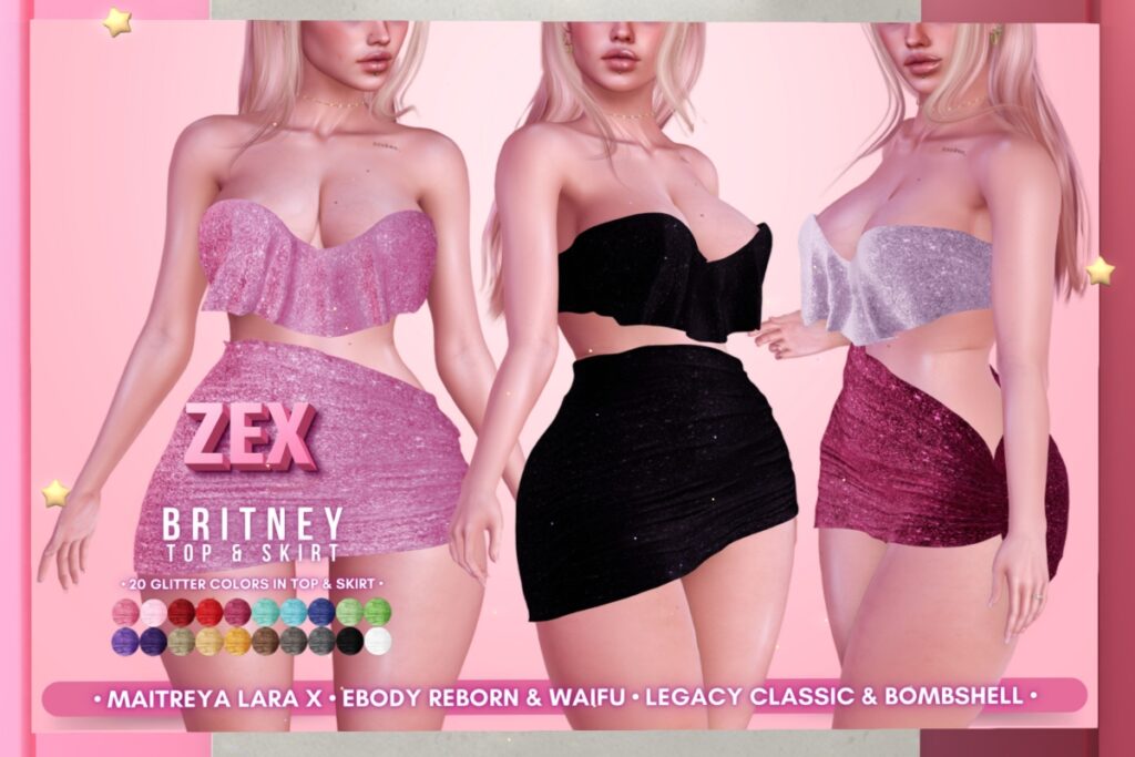 Britney Outfit - Legacy/MaitreyaX/Reborn/+mods, L$88 each/L$488 each FP