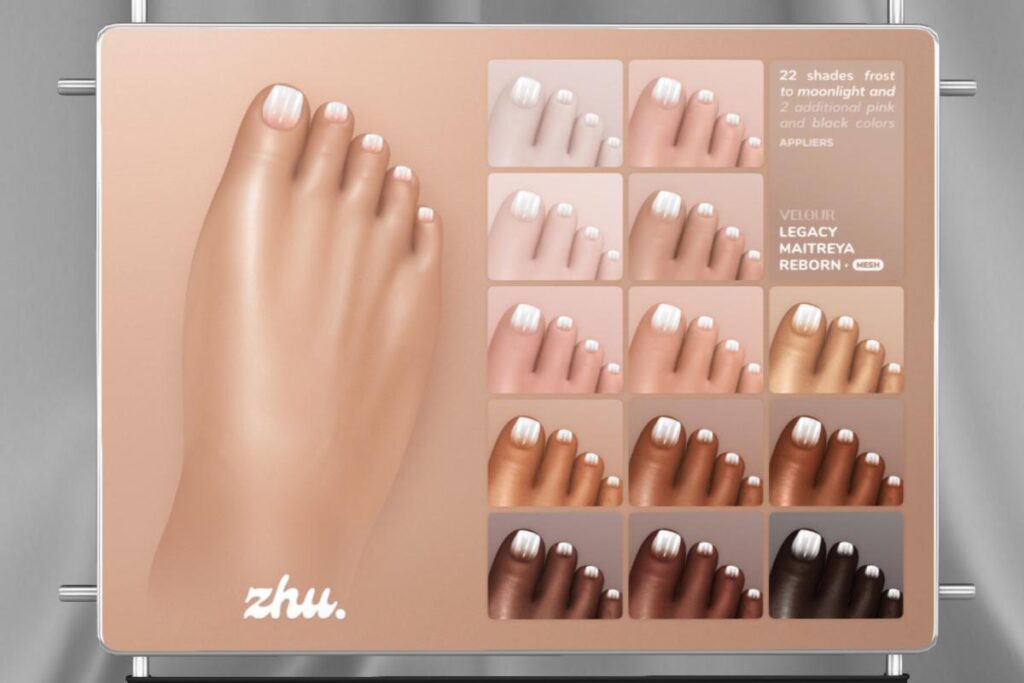 Nude Faded Toenails - Legacy/Maitreya/Reborn, L$275