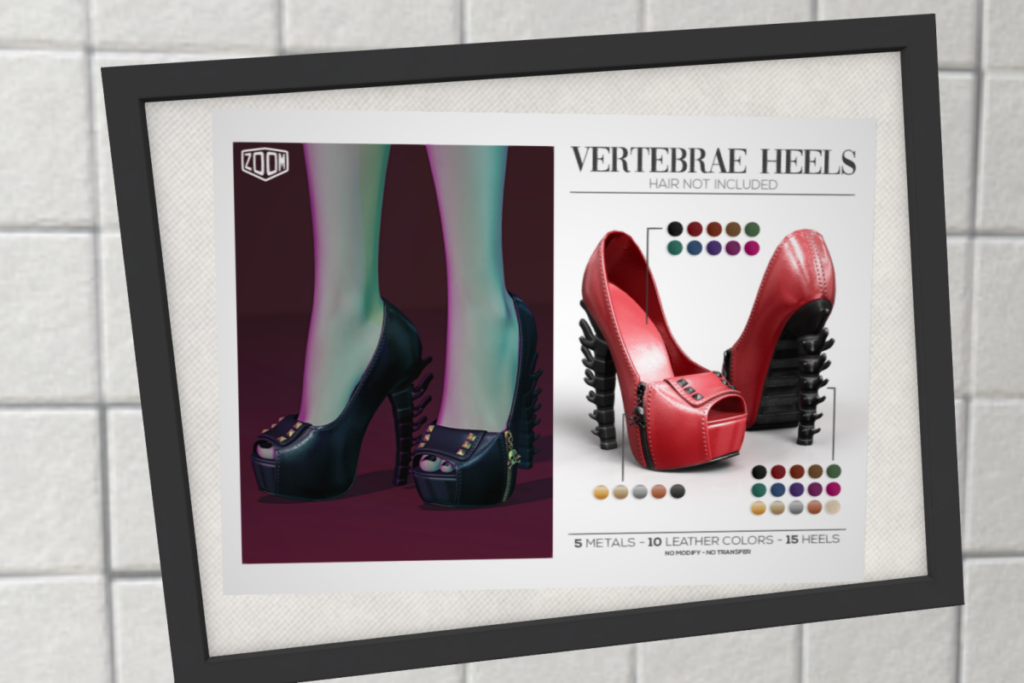 Vertebrae Heels - Inlithium/MaitreyaX/Peach/Reborn, L$400