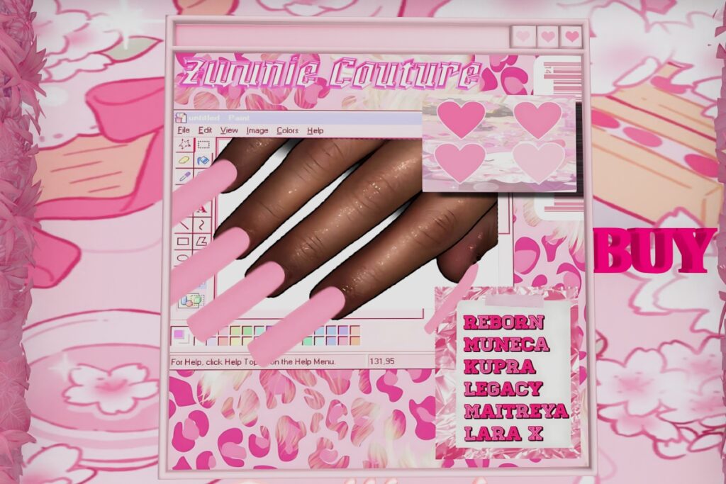 Pink Pallete Mesh Nails - Inithium/Legacy/Maitreya/Reborn/Yentenments/+mods, L$200 FP