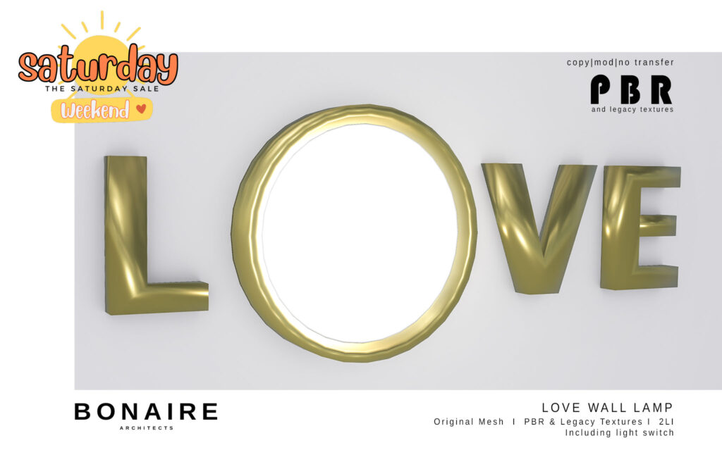 Love Wall Lamp Gold