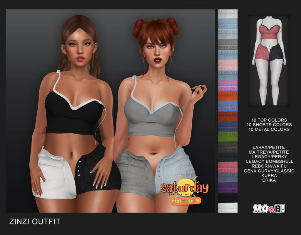 Zinzi Outfit - Erika/GenX/Inithium/Legacy/Maitreya/Reborn/+mods