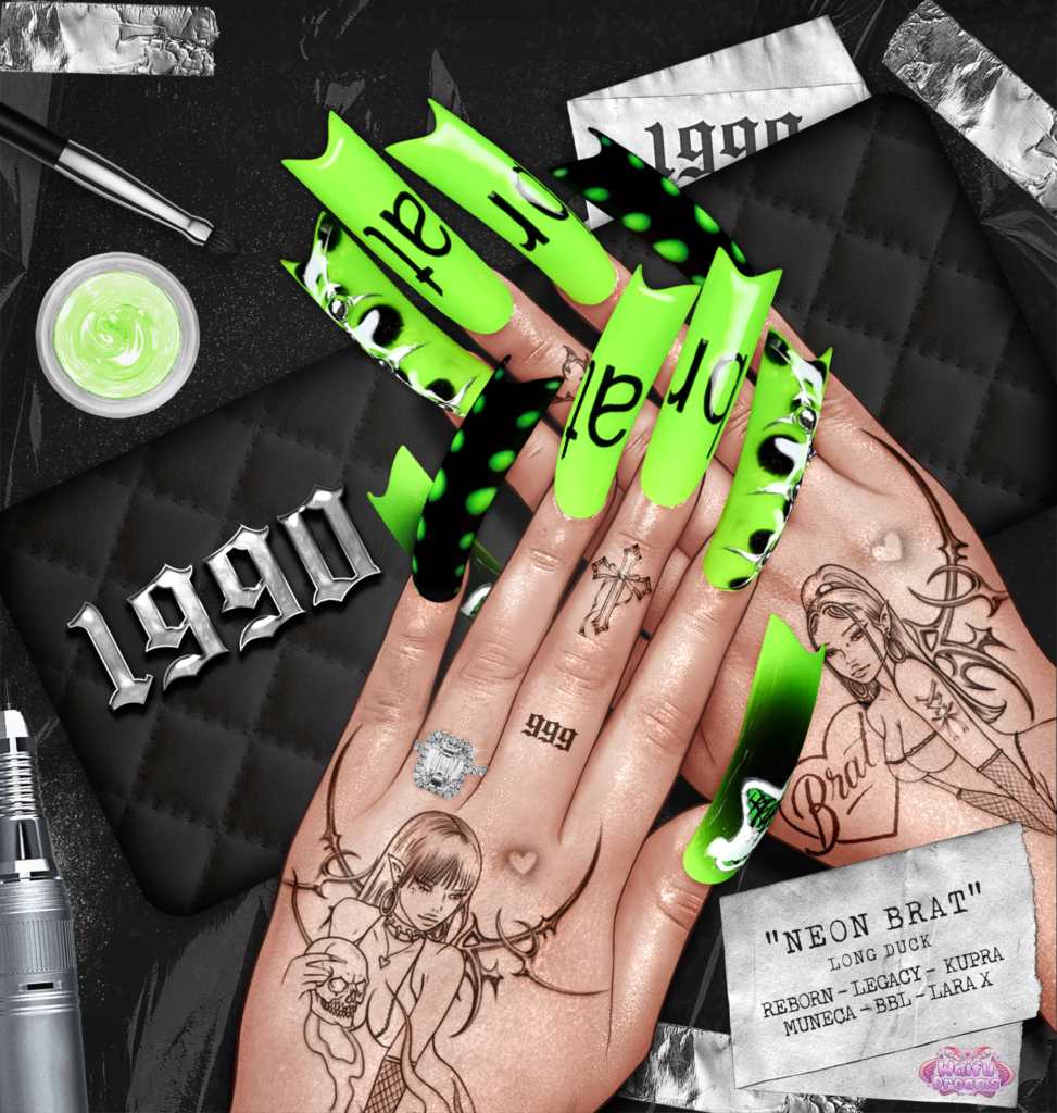 Neon Brat Long Duck Nails - Inithium/Legacy/MaitreyaX/Reborn/Yentements