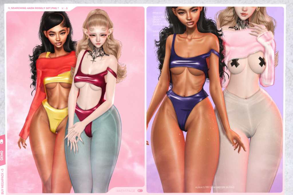 Rosely Panties, Coat and Bodysuit - Legacy/Reborn/+mods, L$299 each/L$1599 each FP/L$2999 MP