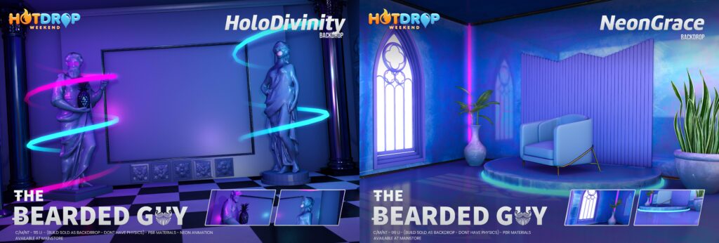 Holo Divinity &amp; Neon Grace Backdrops