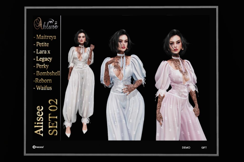 Alisee Set - Legacy/Maitreya/Reborn/+mods, L$299 each/L$599 FP