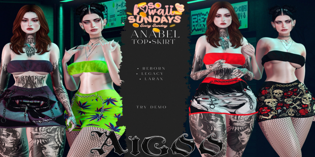 Anabel Top &amp; Skirt - Legacy/MaitreyaX/Reborn	&lt;a href=&quot;http://maps.secondlife.com/secondlife/Hutter/100/113/3480&quot;&gt;Teleport&lt;/a&gt;