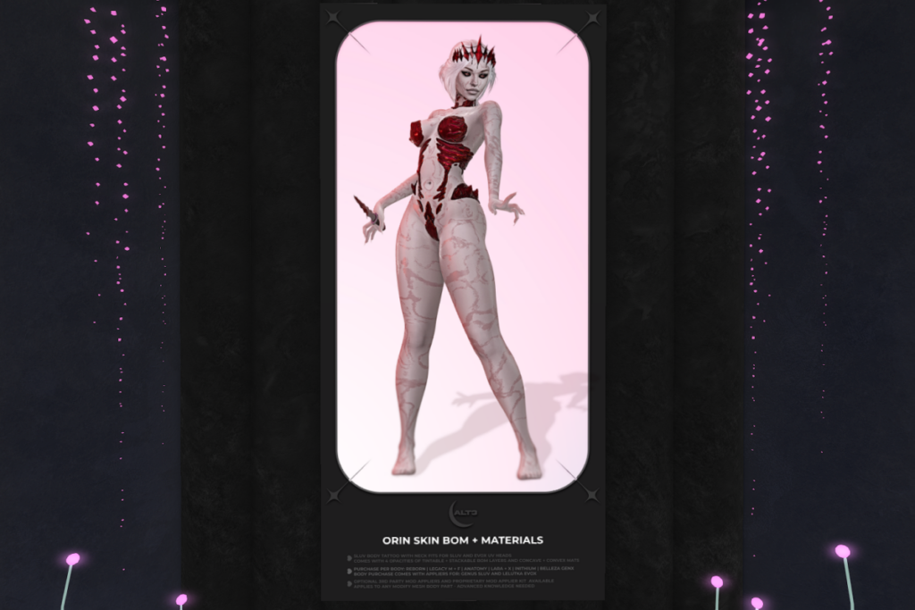 Orin Skin - EvoX/Anatomy/GenX/Inithium/Legacy/MaitreyaX/Reborn/+mods, L$299 each/L$1000 FP