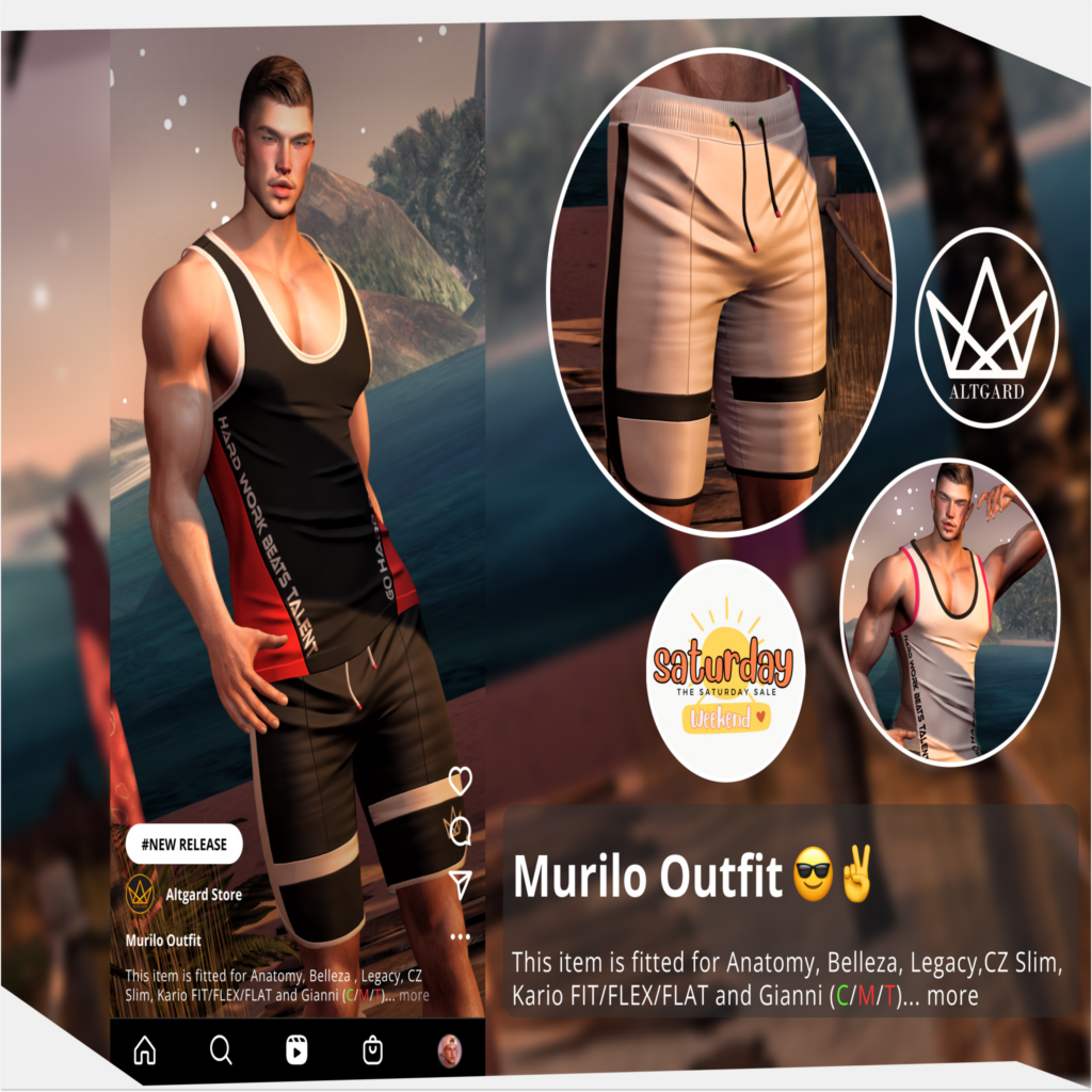 Murilo Outfit - Anatomy/CZ Slim/Gianni/Jake/Kario Fit+Flex+Flat/Legacy	&lt;a href=&quot;http://maps.secondlife.com/secondlife/Gladstone%20Cove/37/190/1204&quot;&gt;Teleport&lt;/a&gt;
