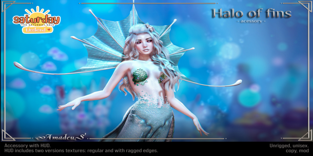 Halo of Fins Accessory	&lt;a href=&quot;http://maps.secondlife.com/secondlife/Veles%202/127/91/21&quot;&gt;Teleport&lt;/a&gt;