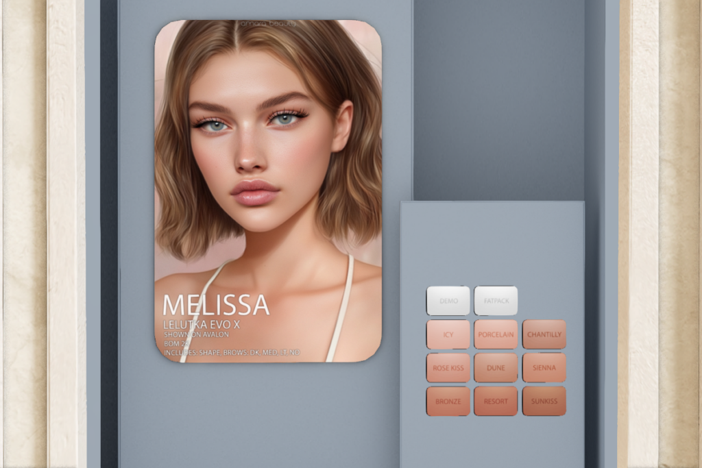 Melissa Skin - Evo X, L$849 each/L$2999 FP