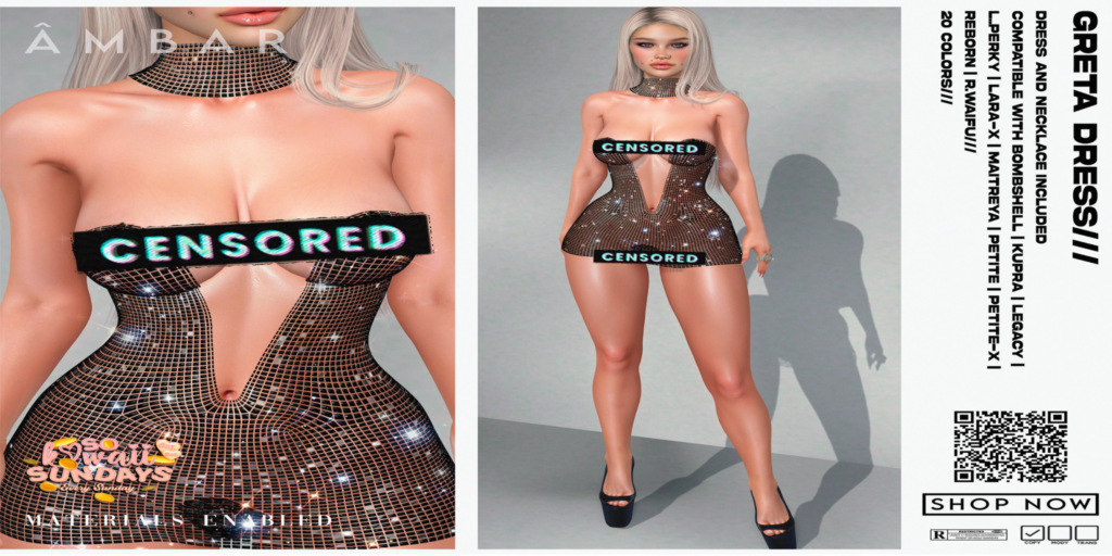 Greta Dress - Inithium/Legacy/Maitreya/Reborn/+mods	&lt;a href=&quot;http://maps.secondlife.com/secondlife/Mellow%20Marina/135/106/22&quot;&gt;Teleport&lt;/a&gt;