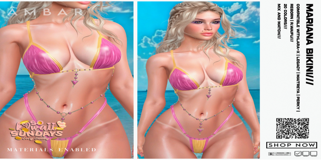 Mariana Bikini - Legacy/Maitreya/Reborn/+mods	&lt;a href=&quot;http://maps.secondlife.com/secondlife/Mellow%20Marina/147/51/21&quot;&gt;Teleport&lt;/a&gt;