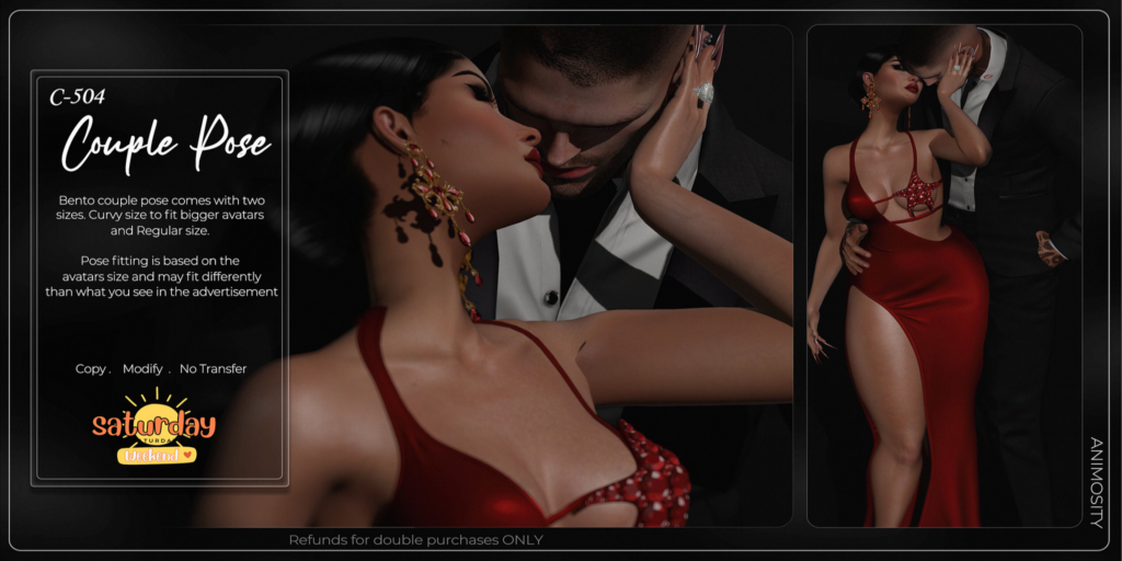 C-504 Couples Pose	&lt;a href=&quot;http://maps.secondlife.com/secondlife/Cravone/198/133/30&quot;&gt;Teleport&lt;/a&gt;