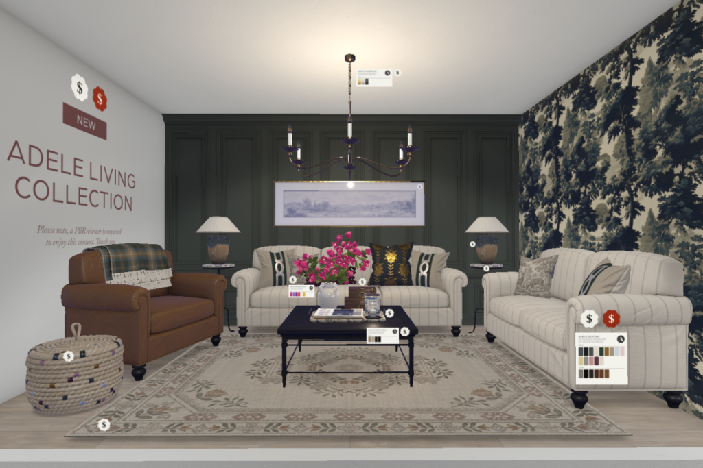 Adele Living Collection, L$150-L$875 each/L$2150-L$2300 each FP
