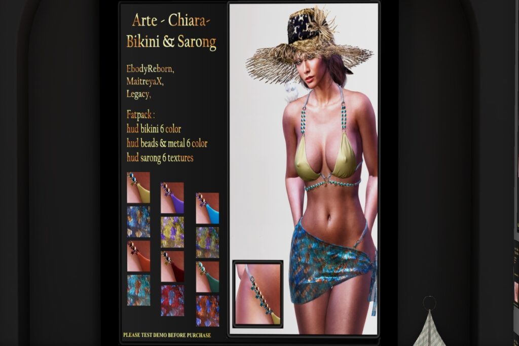 Chiara Bikini &amp; Sarong - Legacy/MaitreyaX/Reborn, L$200 each/L$1500 FP