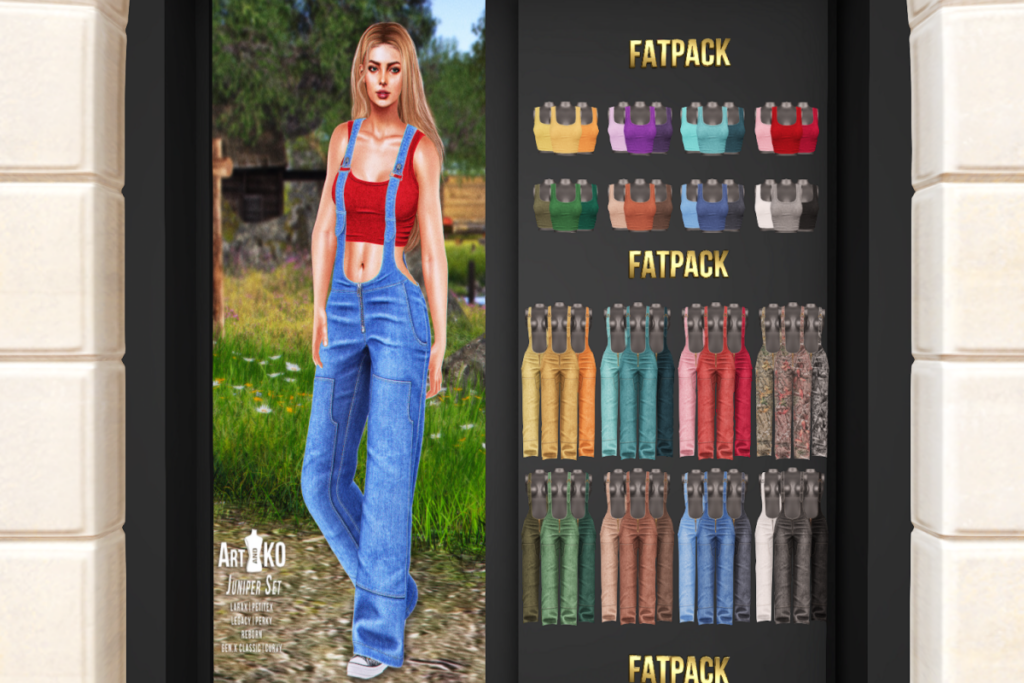 Juniper Top, Jumpsuit and Sneakers - GenX/Legacy/MaitreyaX/Reborn/+mods, L$249 each/L$1300 each FP