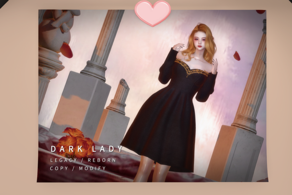Dark Lady Dress - Legacy/Reborn, L$299 each/L$799 FP