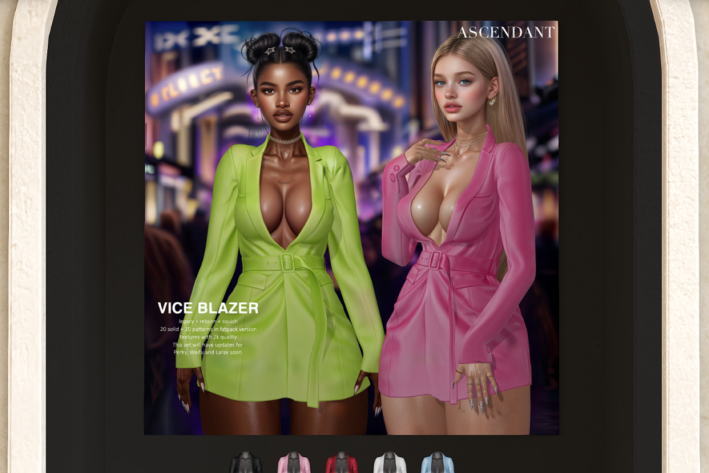 Vice Blazer - Legacy/Reborn/+mods, L$275 each/L$1150 FP