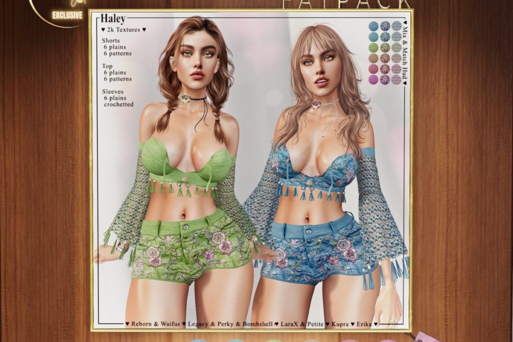 Hayley Outfit - Erika/Inithium/Legacy/MaitreyaX/Reborn/+mods, L$299 each/L$899 FP