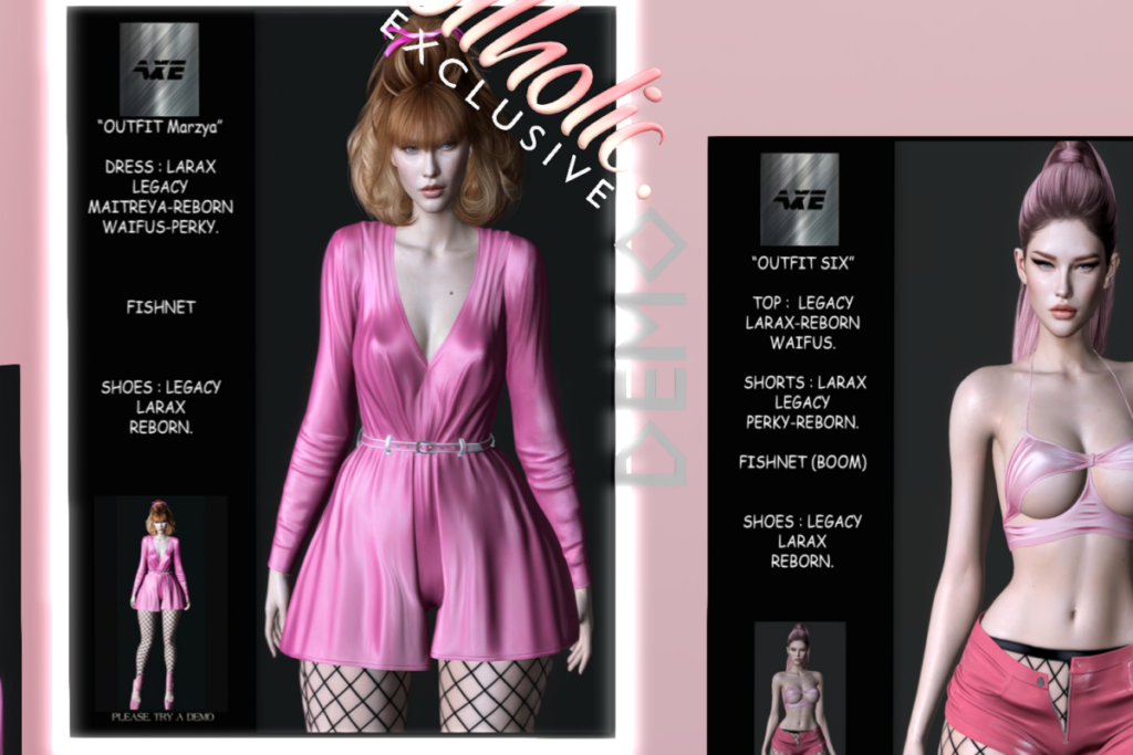 Marzya Outfit - Legacy/Maitreya/Reborn/+mods, L$160-L$190 each/L$900 FP