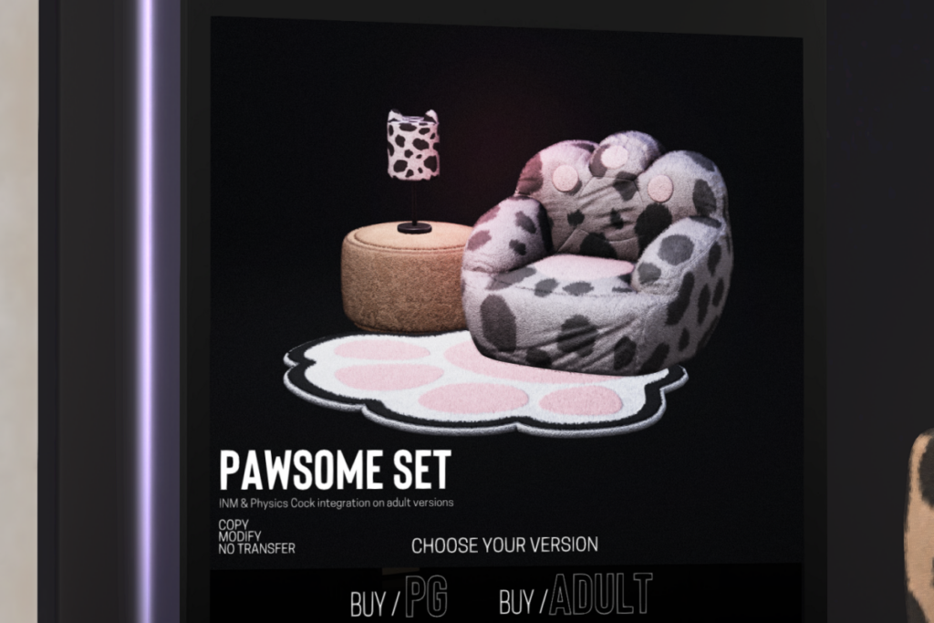 Pawsome Set, L$1299 PG/L$2499 Adult