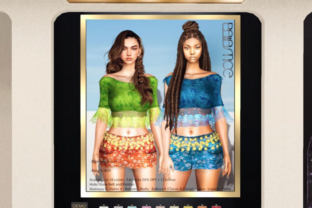 Magdala Blouse &amp; Manila Skirt - GenX/Inithium/Legacy/MaitreyaX/Reborn/+mods, L$188 each/L$1880 each FP/L$2599 MP