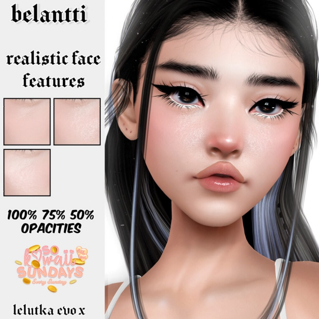 Realistic Face Features - EvoX	&lt;a href=&quot;http://maps.secondlife.com/secondlife/Legenda/174/95/698&quot;&gt;Teleport&lt;/a&gt;